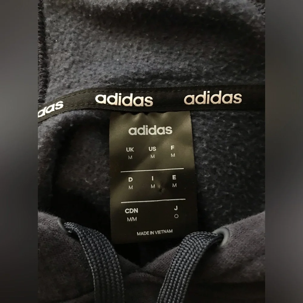 Adidas- Men's Navy Hoodie - Picture 6 of 8